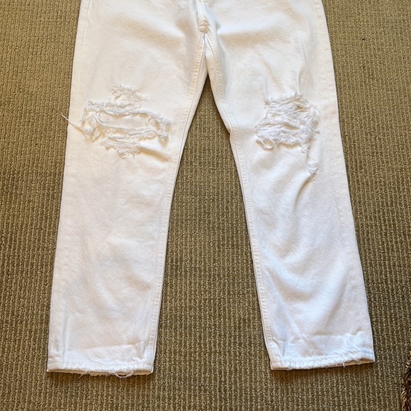 Agolde Riley HighRise Distressed Tapered Jeans white - Picture 3 of 6